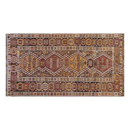 90+ Years Old Turkish Kars Kilim – 170 x 378 cm (5.6 x 12.4 ft)