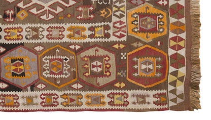 90+ Years Old Turkish Kars Kilim – 170 x 378 cm (5.6 x 12.4 ft)