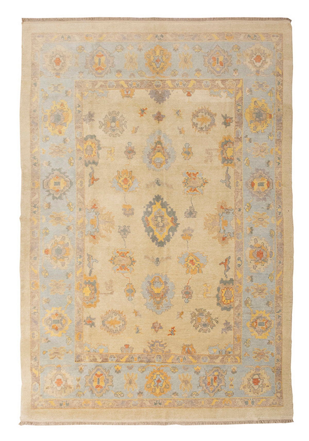 9x12 Geniune Oushak Rug, Turkish Carpet, New Production Handmade Rug, 9'4 x 12'4 ft, 284x375 cm
