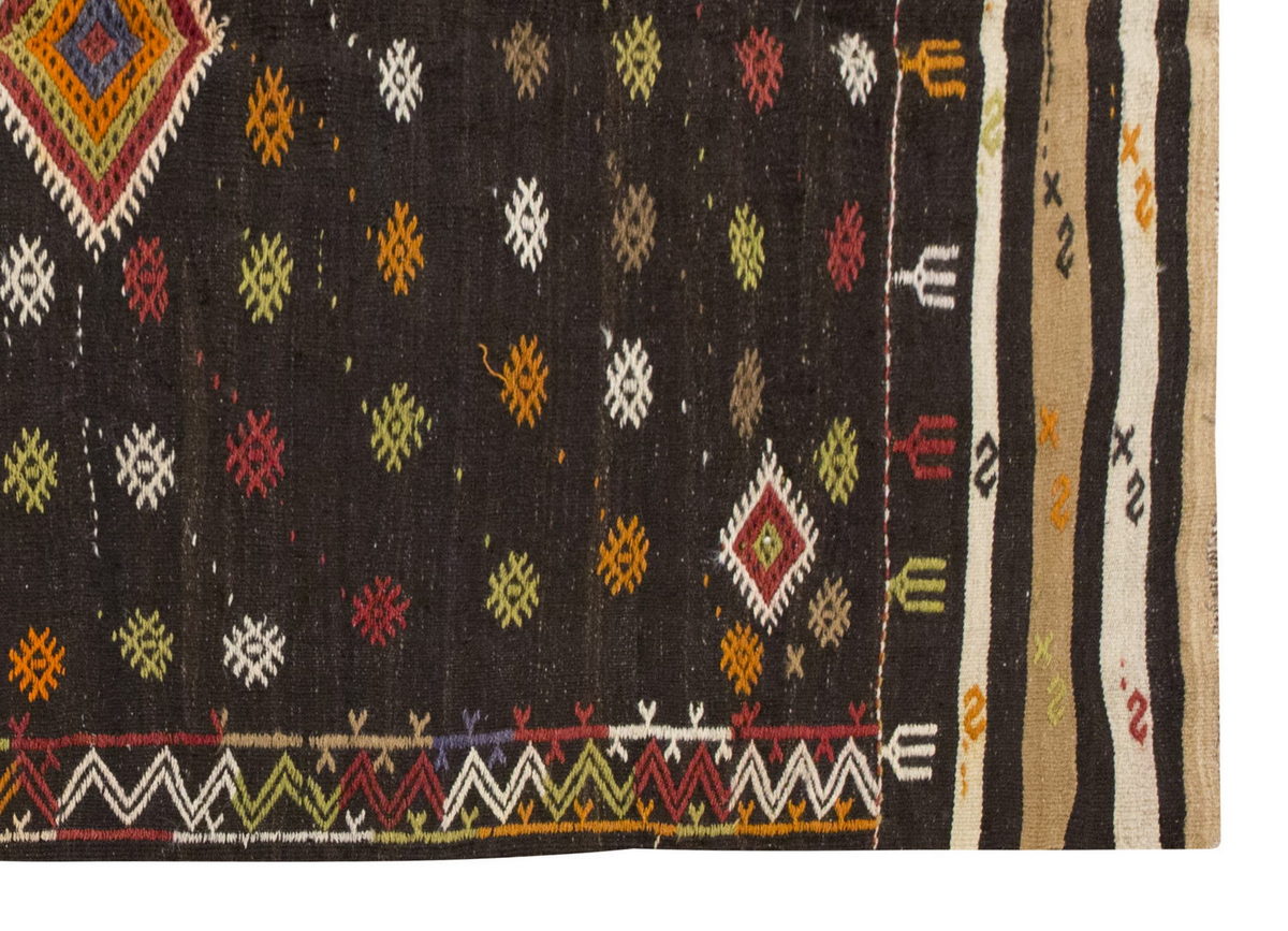Embroidery Neutral Kilim 5'9" x 9'2" feet 175 x 280 cm