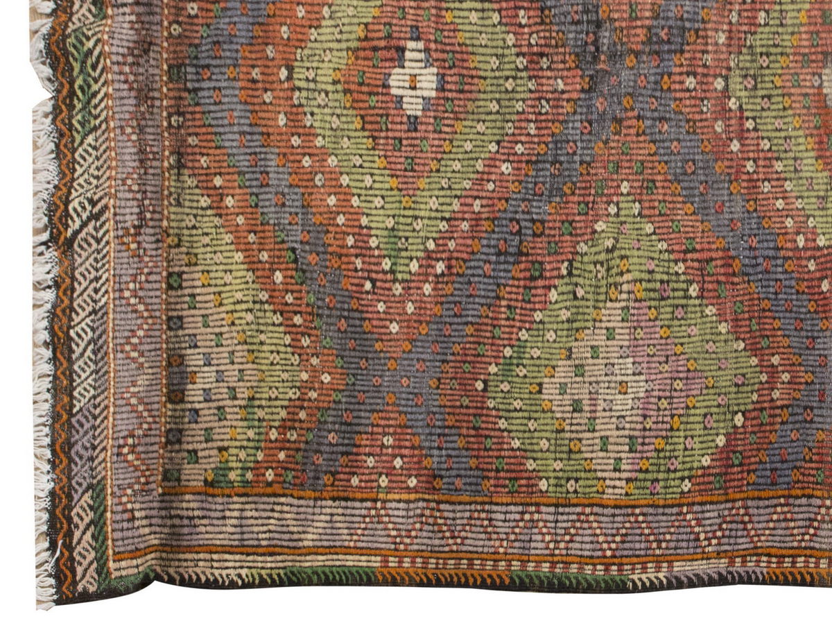 Embroidery Neutral Kilim 6'4" x 9 feet 192 x 275 cm