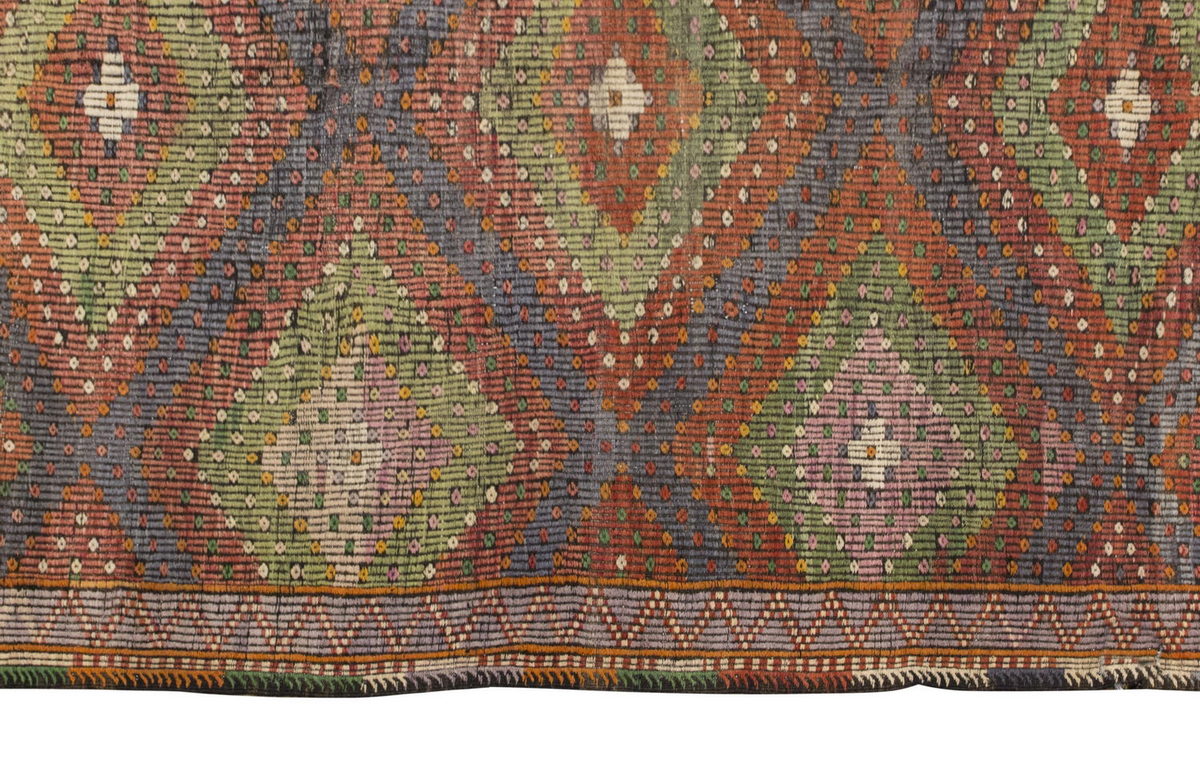 Embroidery Neutral Kilim 6'4" x 9 feet 192 x 275 cm