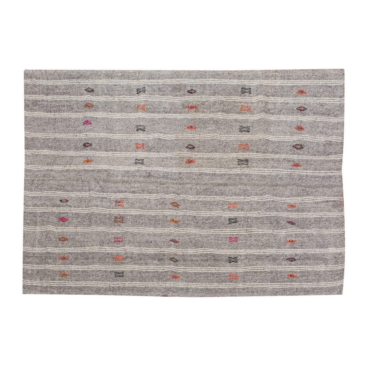 Embroidery Neutral Kilim 7'1" x 9 feet 215 x 275 cm