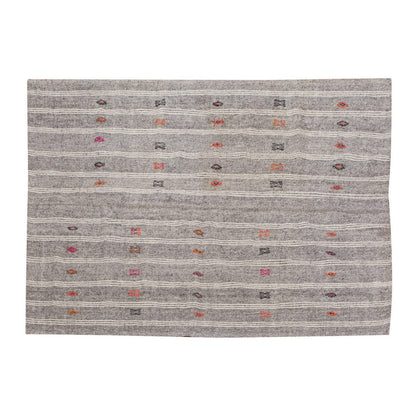 Embroidery Neutral Kilim 7'1" x 9 feet 215 x 275 cm