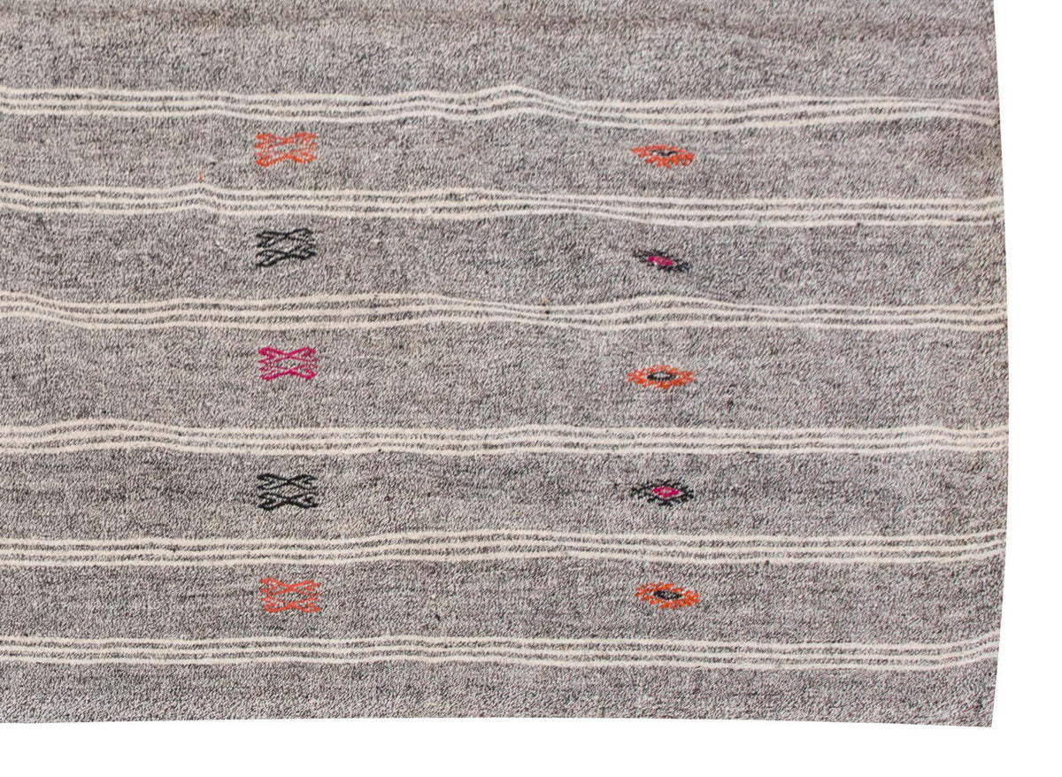 Embroidery Neutral Kilim 7'1" x 9 feet 215 x 275 cm