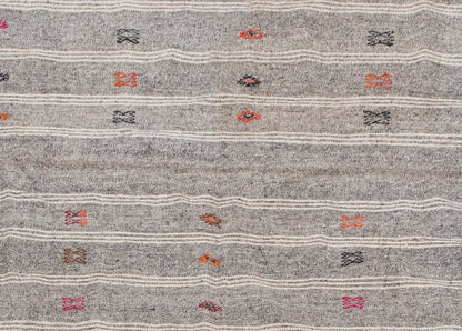 Embroidery Neutral Kilim 7'1" x 9 feet 215 x 275 cm