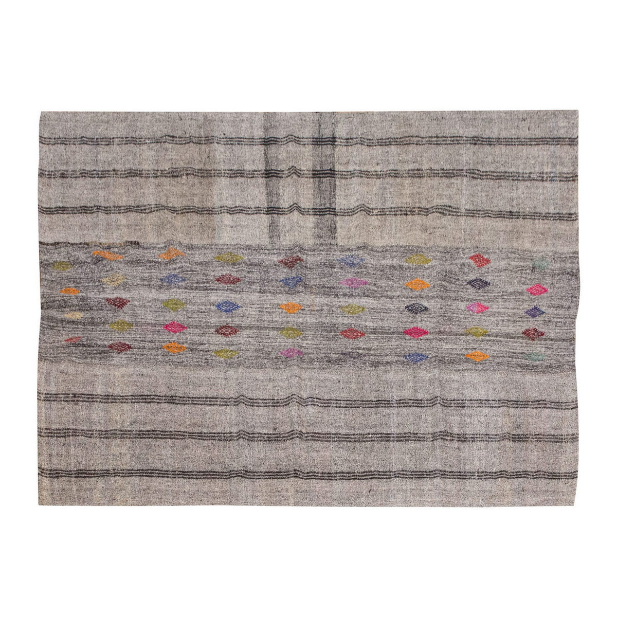 Embroidery Neutral Kilim 8'1" x 10 feet 247 x 305 cm