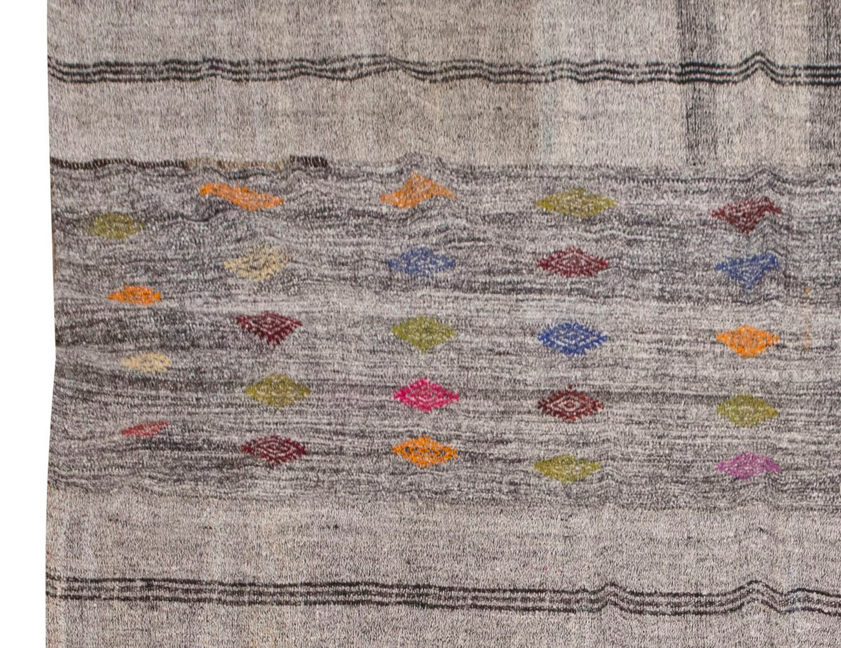 Embroidery Neutral Kilim 8'1" x 10 feet 247 x 305 cm