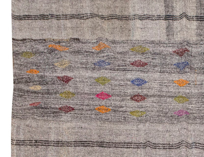 Embroidery Neutral Kilim 8'1" x 10 feet 247 x 305 cm