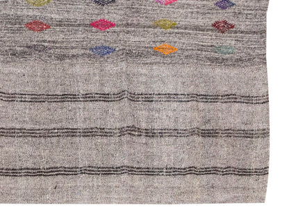 Embroidery Neutral Kilim 8'1" x 10 feet 247 x 305 cm