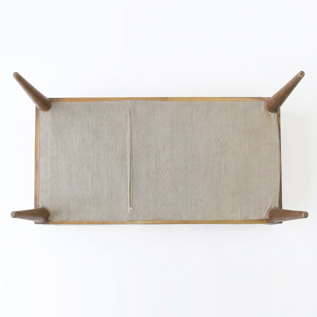 Vintage Turkish Rug Bench – Pastel Upholstered Ottoman, 120x60x40 cm