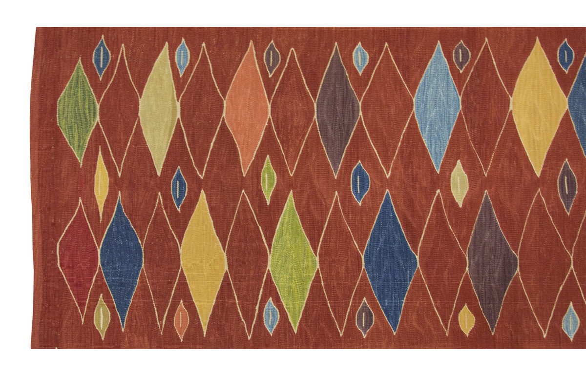 Handspun Wool Kilim Rug, New KiKlim Rug,Natural Color Kilim, 2.7 x 7.5 feet Kilim,3x8 Kilim Rug,Turkish Kilim Rug,Oushak Kilim,Handwoven Kilim