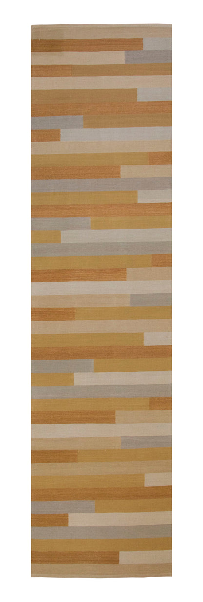 Handspun Wool Kilim Rug, New Kilim Rug, Natural Color Kilim, 2.7x11.5 ft Kilim,3x11 Kilim Rug,Turkish Kilim Rug,Oushak Kilim,Handwoven Kilim