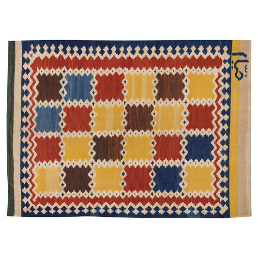 Handspun Wool Kilim Rug, New Kilim Rug, Natural Color Kilim, 4.4x5.9 feet Kilim,4x6 Kilim Rug,Turkish Kilim Rug,Oushak Kilim,Handwoven Kilim