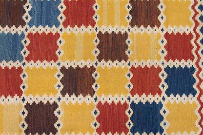 Handspun Wool Kilim Rug, New Kilim Rug, Natural Color Kilim, 4.4x5.9 feet Kilim,4x6 Kilim Rug,Turkish Kilim Rug,Oushak Kilim,Handwoven Kilim