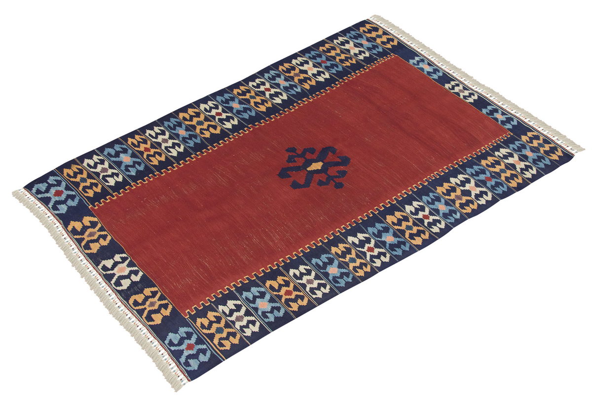 Handspun Wool Kilim Rug, New Kilim Rug, Natural Color Kilim, 4.4x6.7 feet Kilim,4x7 Kilim Rug,Turkish Kilim Rug,Oushak Kilim,Handwoven Kilim