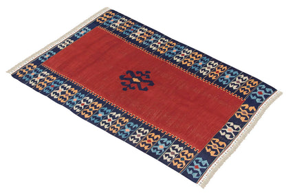 Handspun Wool Kilim Rug, New Kilim Rug, Natural Color Kilim, 4.4x6.7 feet Kilim,4x7 Kilim Rug,Turkish Kilim Rug,Oushak Kilim,Handwoven Kilim