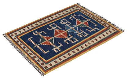 Handspun Wool Kilim Rug, New Kilim Rug, Natural Color Kilim, 5.5x7.7 feet Kilim,5x8 Kilim Rug,Turkish Kilim Rug,Oushak Kilim,Handwoven Kilim