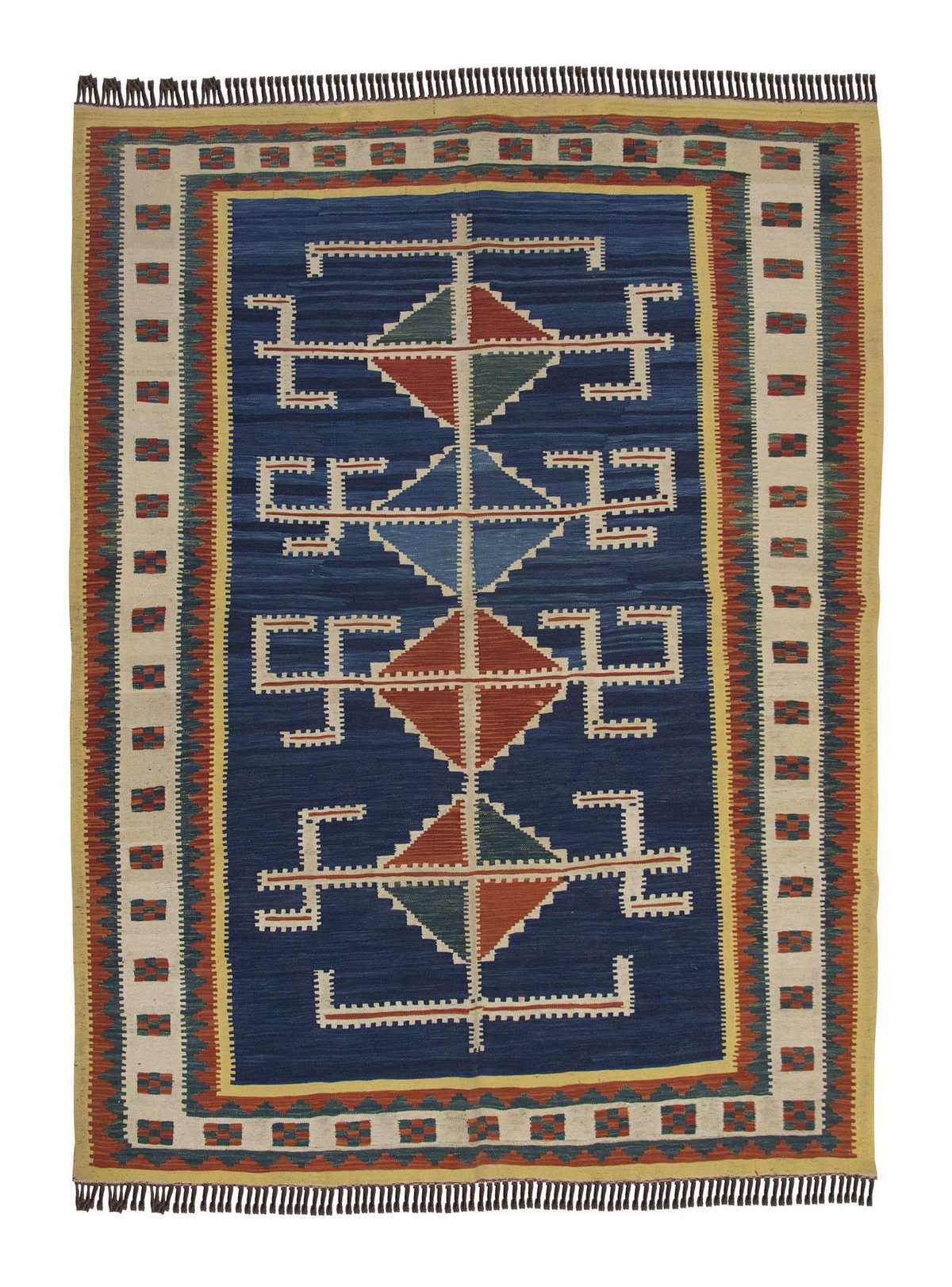 Handspun Wool Kilim Rug, New Kilim Rug, Natural Color Kilim, 5.5x7.7 feet Kilim,5x8 Kilim Rug,Turkish Kilim Rug,Oushak Kilim,Handwoven Kilim