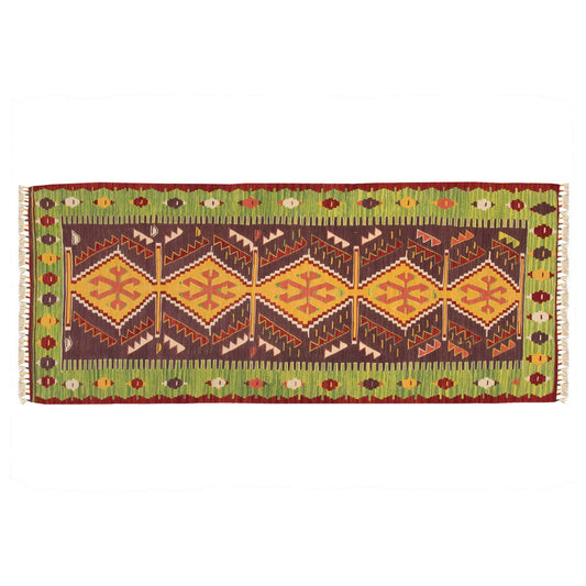 Handspun Wool Kilim Rug, New Kilim Rug,Natural Color Kilim, 2'8 x 6'4 feet Kilim,3x6 Kilim Rug,Turkish Kilim Rug,Oushak Kilim,Handwoven Kilim