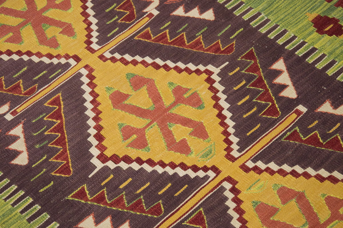 Handspun Wool Kilim Rug, New Kilim Rug,Natural Color Kilim, 2'8 x 6'4 feet Kilim,3x6 Kilim Rug,Turkish Kilim Rug,Oushak Kilim,Handwoven Kilim