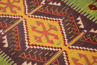 Handspun Wool Kilim Rug, New Kilim Rug,Natural Color Kilim, 2'8 x 6'4 feet Kilim,3x6 Kilim Rug,Turkish Kilim Rug,Oushak Kilim,Handwoven Kilim