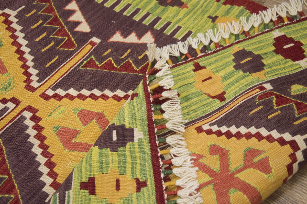 Handspun Wool Kilim Rug, New Kilim Rug,Natural Color Kilim, 2'8 x 6'4 feet Kilim,3x6 Kilim Rug,Turkish Kilim Rug,Oushak Kilim,Handwoven Kilim