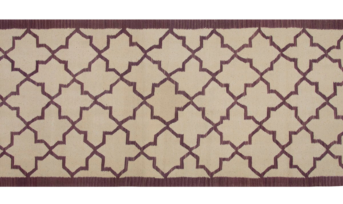Handspun Wool Kilim Rug, New Kilim Rug,Natural Color Kilim, 2.8 X 9.6 feet Kilim,3X10 Kilim Rug,Turkish Kilim Rug,Oushak Kilim,Handwoven Kilim