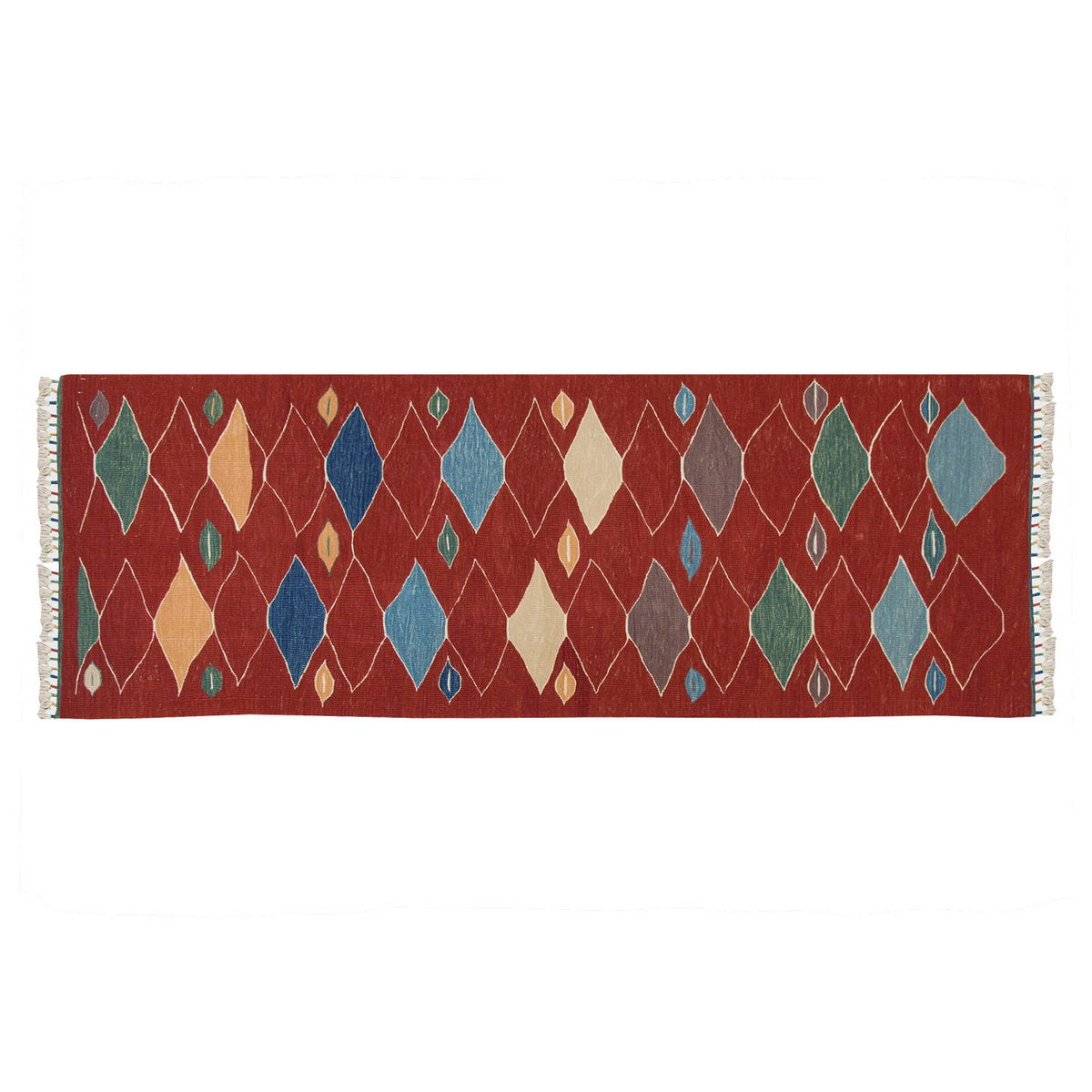 Handspun Wool Kilim Rug, New Kilim Rug,Natural Color Kilim, 2.8x7.9 feet Kilim,3x8 Kilim Rug,Turkish Kilim Rug,Oushak Kilim,Handwoven Kilim