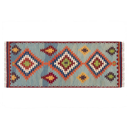 Handspun Wool Kilim Rug, New Kilim Rug,Natural Color Kilim, 2.9 x 6.9 feet Kilim,3x7 Kilim Rug,Turkish Kilim Rug,Oushak Kilim,Handwoven Kilim