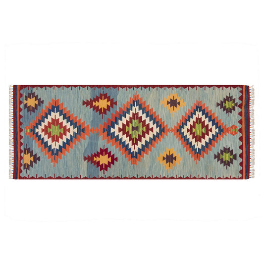 Handspun Wool Kilim Rug, New Kilim Rug,Natural Color Kilim, 2.9 x 6.9 feet Kilim,3x7 Kilim Rug,Turkish Kilim Rug,Oushak Kilim,Handwoven Kilim