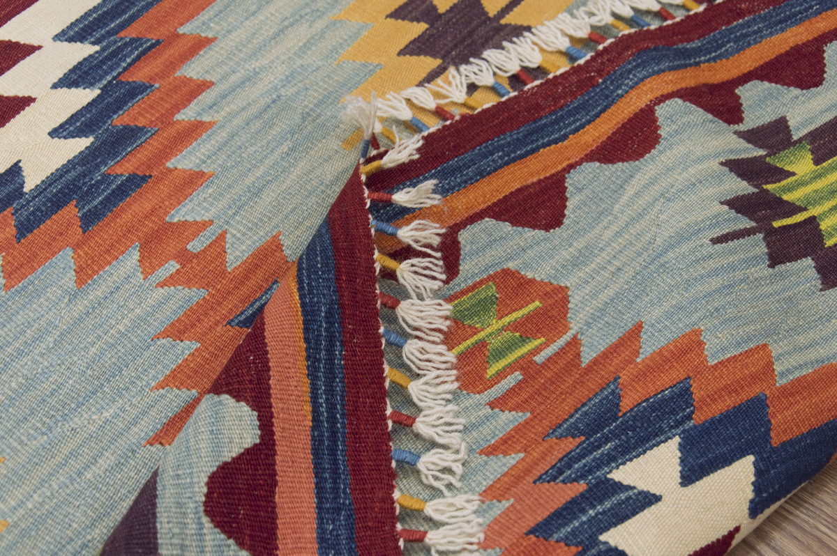 Handspun Wool Kilim Rug, New Kilim Rug,Natural Color Kilim, 2.9 x 6.9 feet Kilim,3x7 Kilim Rug,Turkish Kilim Rug,Oushak Kilim,Handwoven Kilim