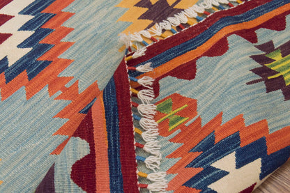 Handspun Wool Kilim Rug, New Kilim Rug,Natural Color Kilim, 2.9 x 6.9 feet Kilim,3x7 Kilim Rug,Turkish Kilim Rug,Oushak Kilim,Handwoven Kilim