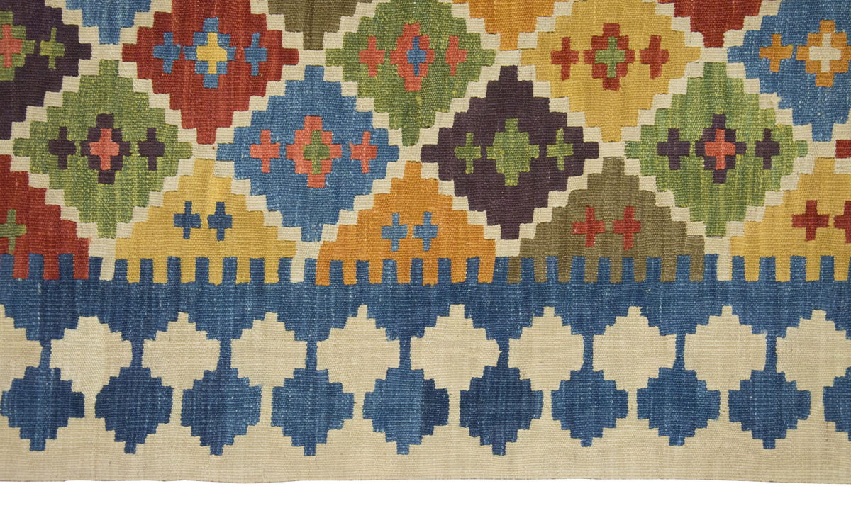 Handspun Wool Kilim Rug, New Kilim Rug,Natural Color Kilim, 2.9 x 9.9 feet Kilim,3x10 Kilim Rug,Turkish Kilim Rug,Oushak Kilim,Handwoven Kilim