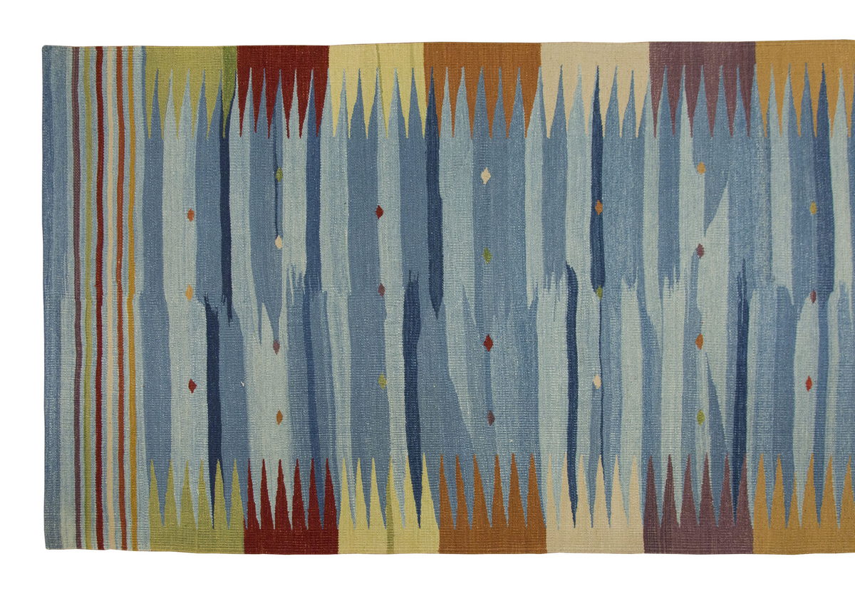Handspun Wool Kilim Rug, New Kilim Rug,Natural Color Kilim, 3'2 x 10'2 feet Kilim,3x10 Kilim Rug,Turkish Kilim Rug,Oushak Kilim,Handwoven Kilim