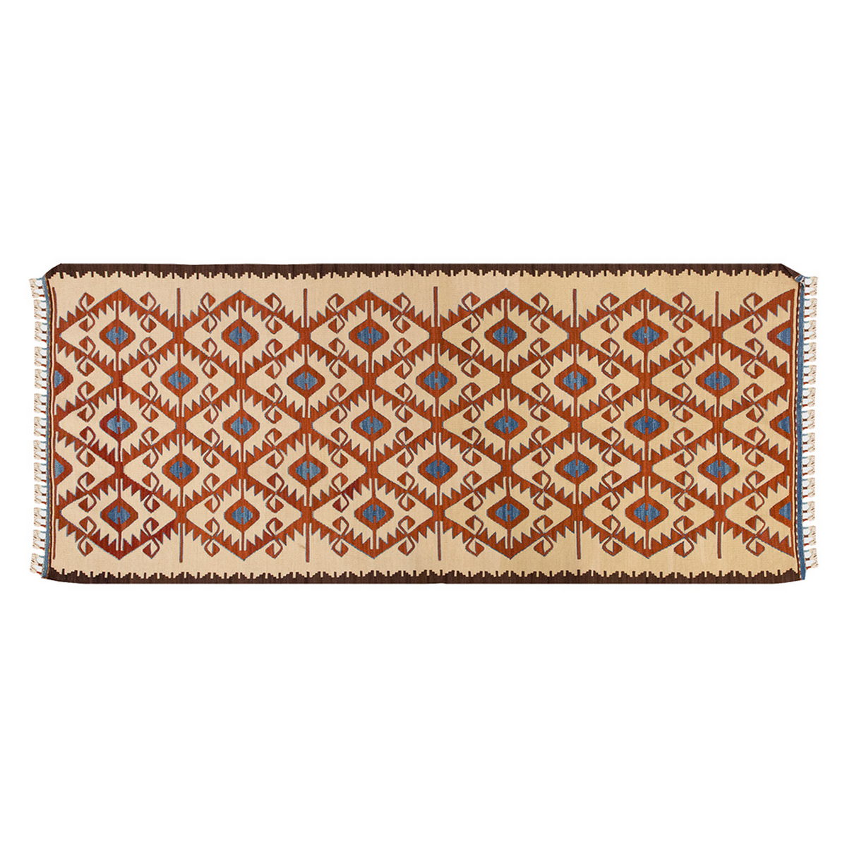 Handspun Wool Kilim Rug, New Kilim Rug,Natural Color Kilim, 3 x 6.7 feet Kilim,3x7 Kilim Rug,Turkish Kilim Rug,Oushak Kilim,Handwoven Kilim