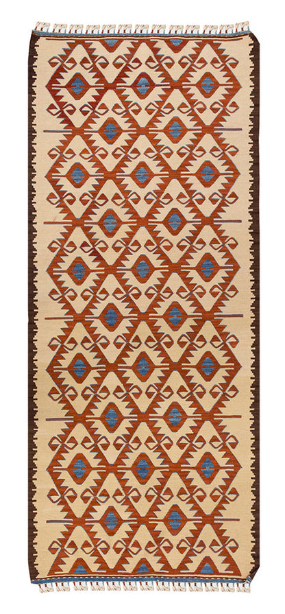 Handspun Wool Kilim Rug, New Kilim Rug,Natural Color Kilim, 3 x 6.7 feet Kilim,3x7 Kilim Rug,Turkish Kilim Rug,Oushak Kilim,Handwoven Kilim