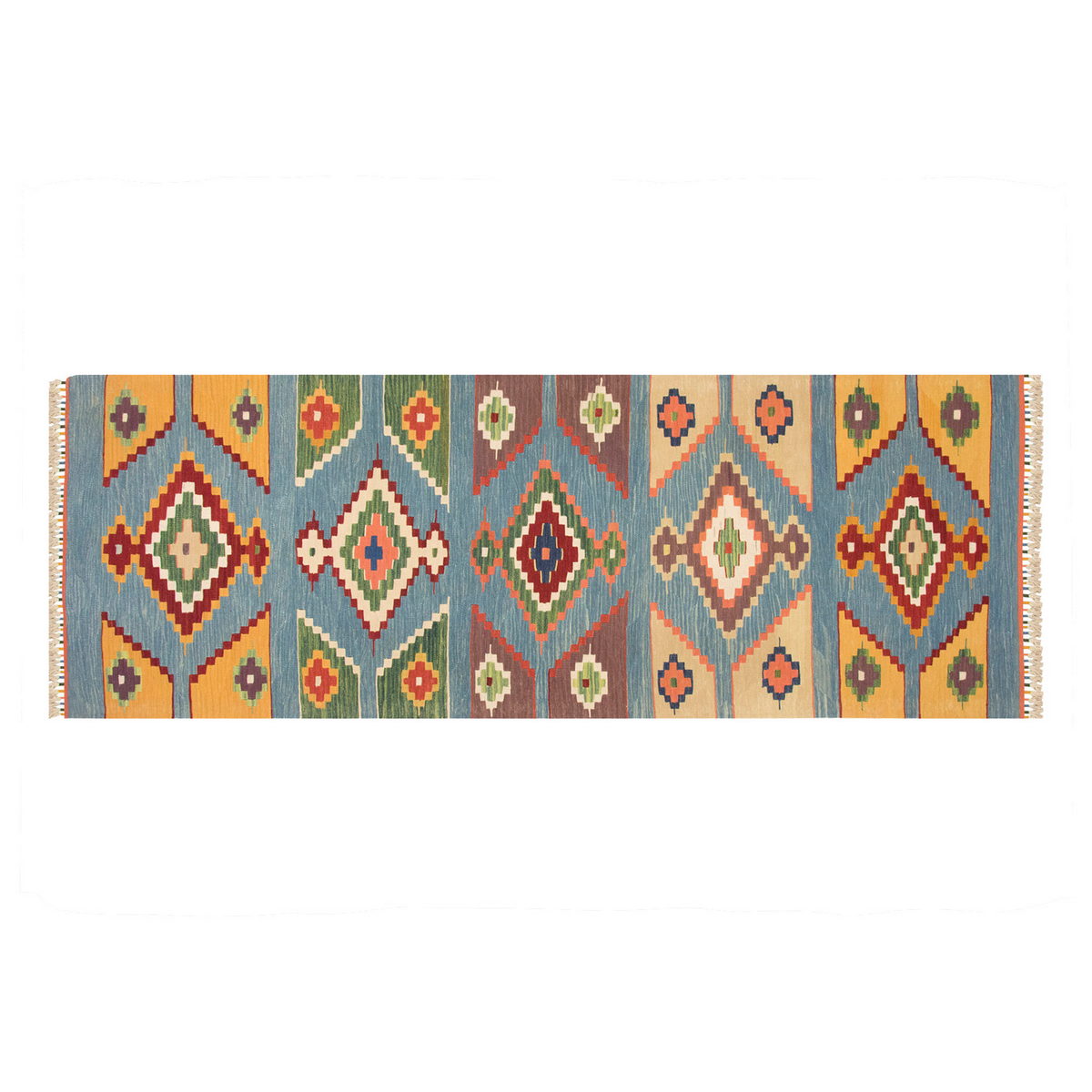 Handspun Wool Kilim Rug, New Kilim Rug,Natural Color Kilim, 3x8 feet Kilim,3x8 Kilim Rug,Turkish Kilim Rug,Oushak Kilim,Handwoven Kilim