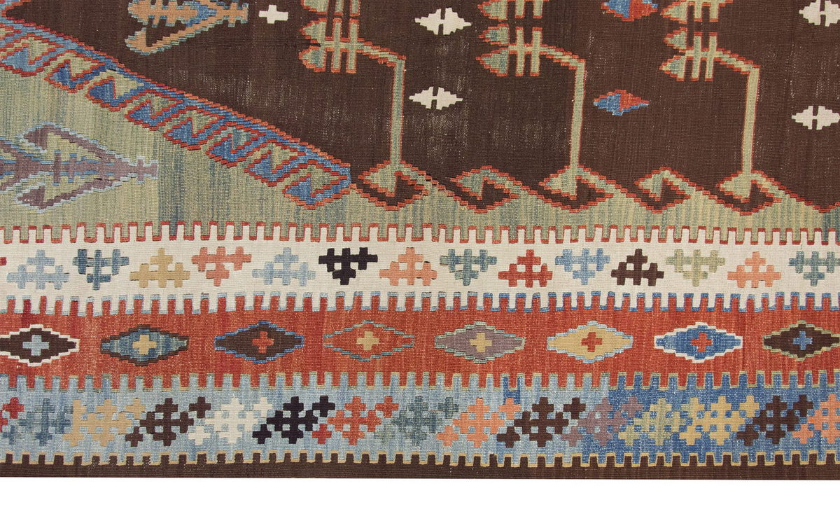 Handspun Wool Kilim Rug, New Kilim Rug,Natural Color Kilim, 4.11x7.1 feet Kilim,5x7 Kilim Rug,Turkish Kilim Rug,Oushak Kilim,Handwoven Kilim