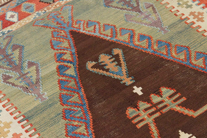 Handspun Wool Kilim Rug, New Kilim Rug,Natural Color Kilim, 4.11x7.1 feet Kilim,5x7 Kilim Rug,Turkish Kilim Rug,Oushak Kilim,Handwoven Kilim