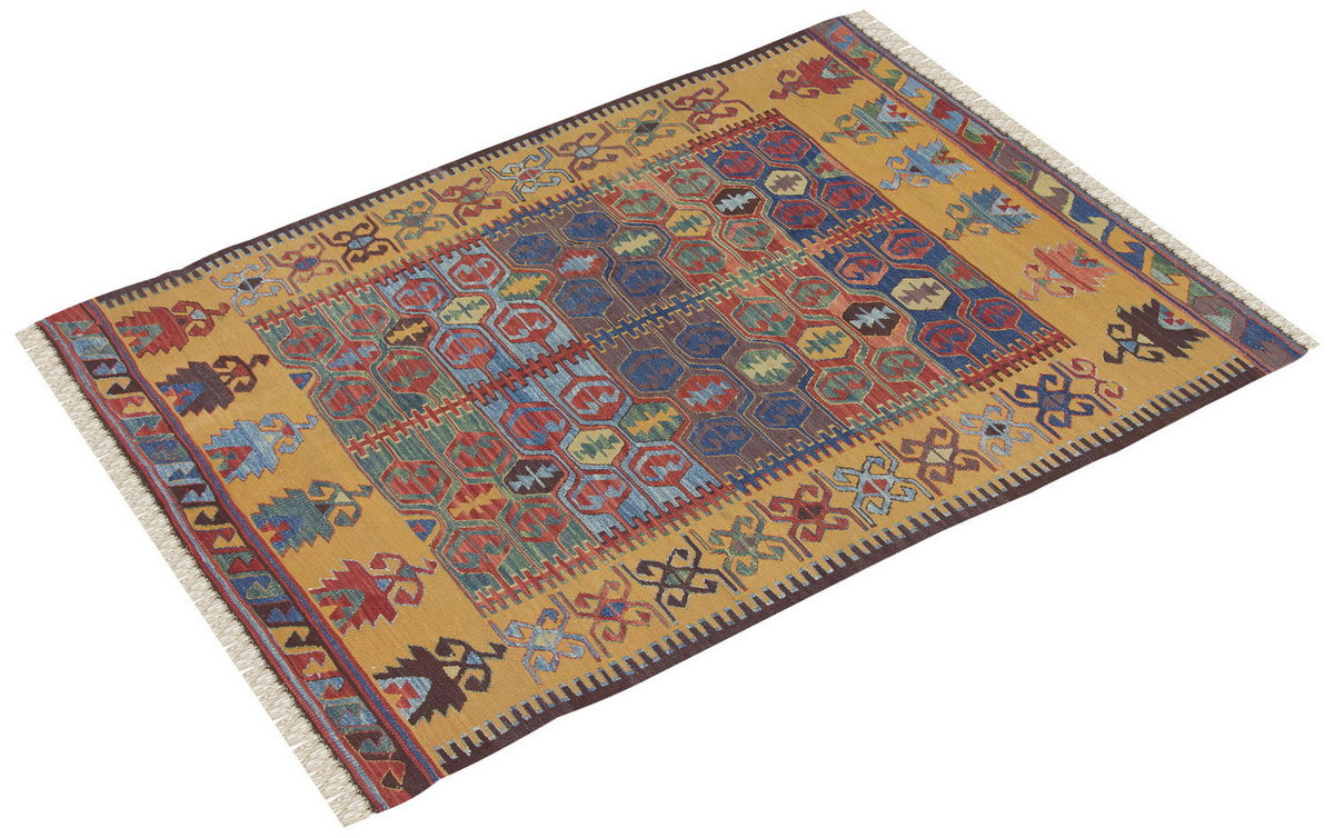 Handwoven Kilim,Turkish Kilim Rug,Oushak Kilim,Handspun Wool Kilim Rug, New Kilim Rug, Natural Color Kilim, 4x6.5 feet Kilim,4x6 Kilim Rug