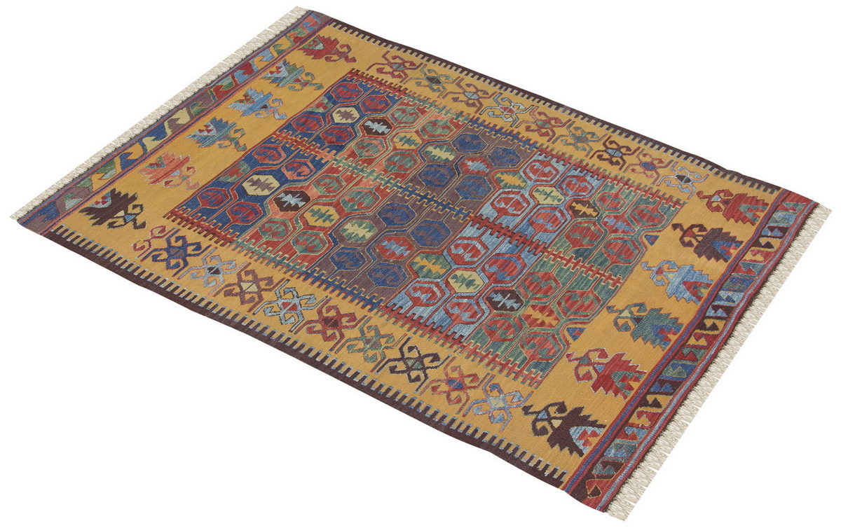 Handwoven Kilim,Turkish Kilim Rug,Oushak Kilim,Handspun Wool Kilim Rug, New Kilim Rug, Natural Color Kilim, 4x6.5 feet Kilim,4x6 Kilim Rug