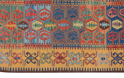 Handwoven Kilim,Turkish Kilim Rug,Oushak Kilim,Handspun Wool Kilim Rug, New Kilim Rug, Natural Color Kilim, 4x6.5 feet Kilim,4x6 Kilim Rug
