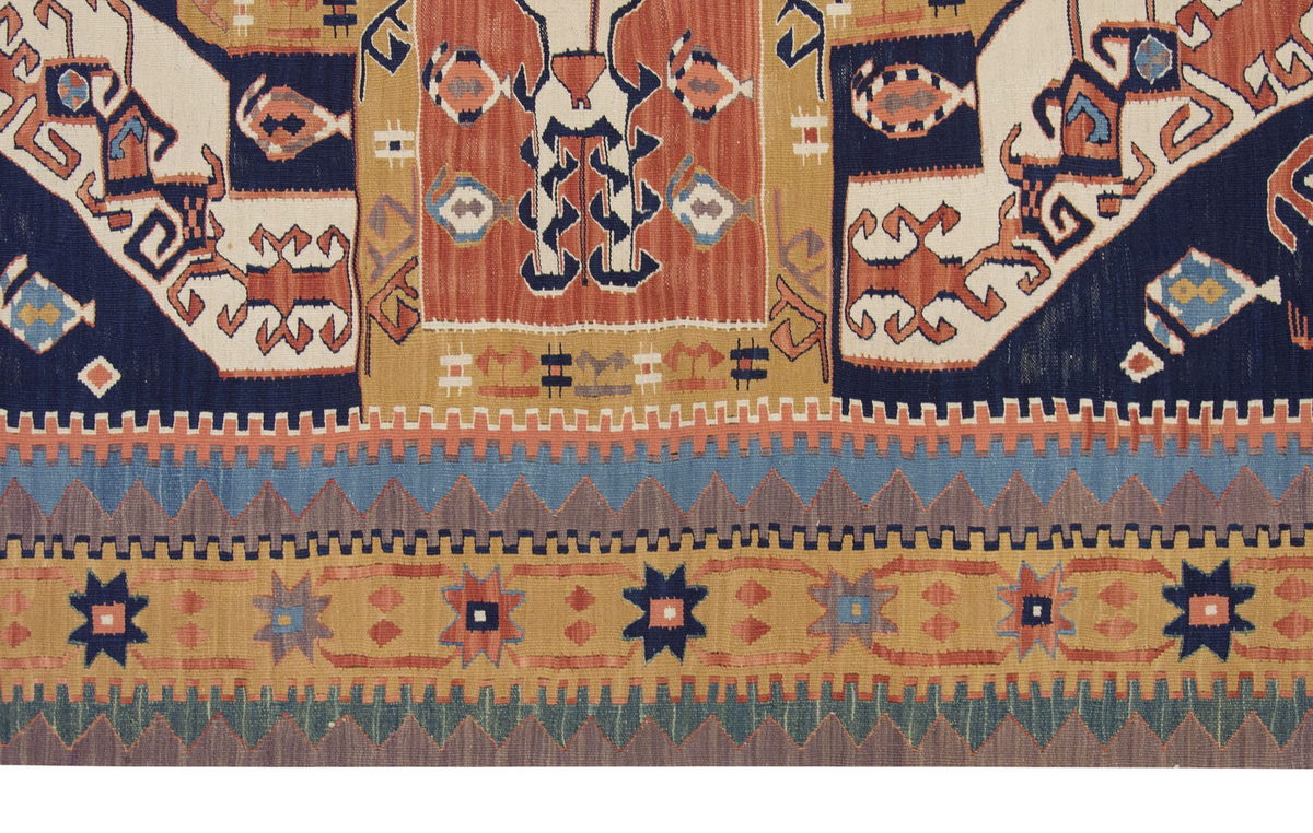 Handwoven Kilim,Turkish Kilim Rug,Oushak Kilim,Handspun Wool Kilim Rug, New Kilim Rug, Natural Color Kilim, 5.2x7 feet Kilim,5x7 Kilim Rug