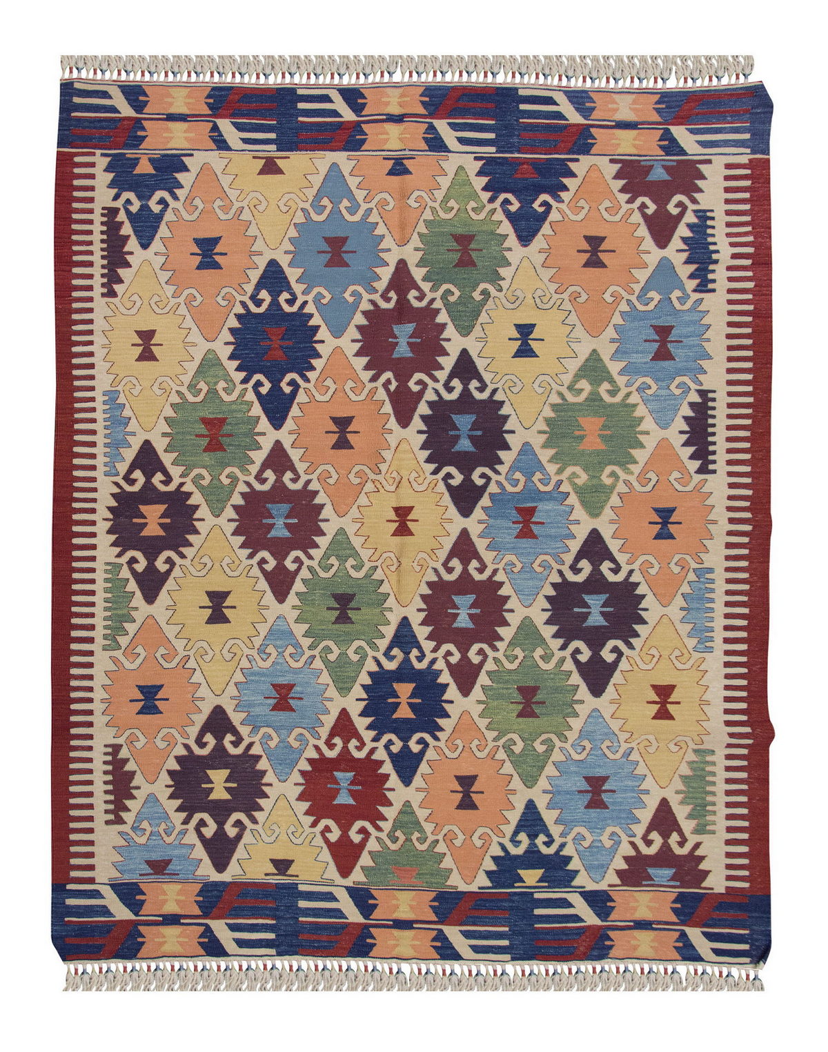Handwoven Kilim,Turkish Kilim Rug,Oushak Kilim,Handspun Wool Kilim Rug, New Kilim Rug, Natural Color Kilim, 5.9x7.5 feet Kilim,6x7 Kilim Rug