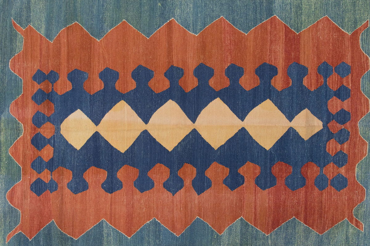 Handwoven Kilim,Turkish Kilim Rug,Oushak Kilim,Handspun Wool Kilim Rug, New Kilim Rug, Natural Color Kilim, 5x6.8 feet Kilim,5x7 Kilim Rug
