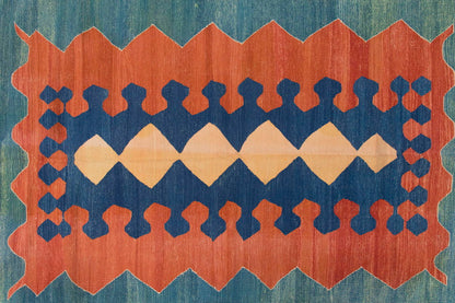 Handwoven Kilim,Turkish Kilim Rug,Oushak Kilim,Handspun Wool Kilim Rug, New Kilim Rug, Natural Color Kilim, 5x6.8 feet Kilim,5x7 Kilim Rug