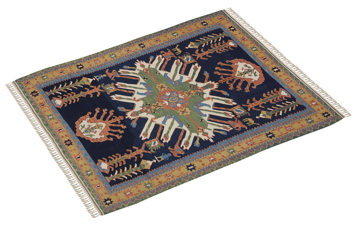 Handwoven Kilim,Turkish Kilim Rug,Oushak Kilim,Handspun Wool Kilim Rug, New Kilim Rug,Natural Color Kilim, 4.11x6.2 feet Kilim,5x6 Kilim Rug