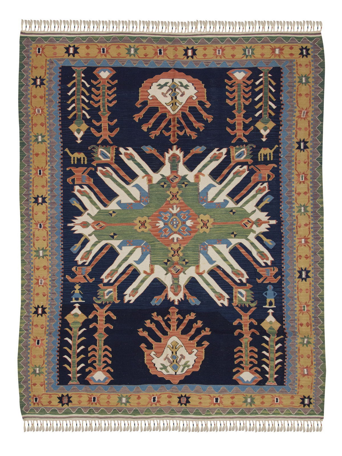 Handwoven Kilim,Turkish Kilim Rug,Oushak Kilim,Handspun Wool Kilim Rug, New Kilim Rug,Natural Color Kilim, 4.11x6.2 feet Kilim,5x6 Kilim Rug