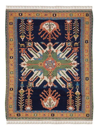 Handwoven Kilim,Turkish Kilim Rug,Oushak Kilim,Handspun Wool Kilim Rug, New Kilim Rug,Natural Color Kilim, 4.11x6.2 feet Kilim,5x6 Kilim Rug